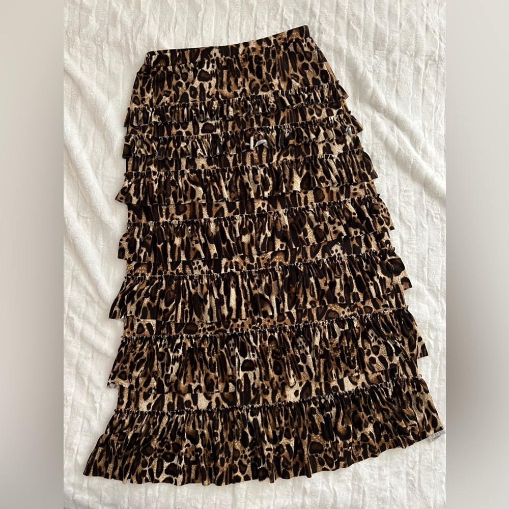 Ruffled Tiered Maxi Skirt